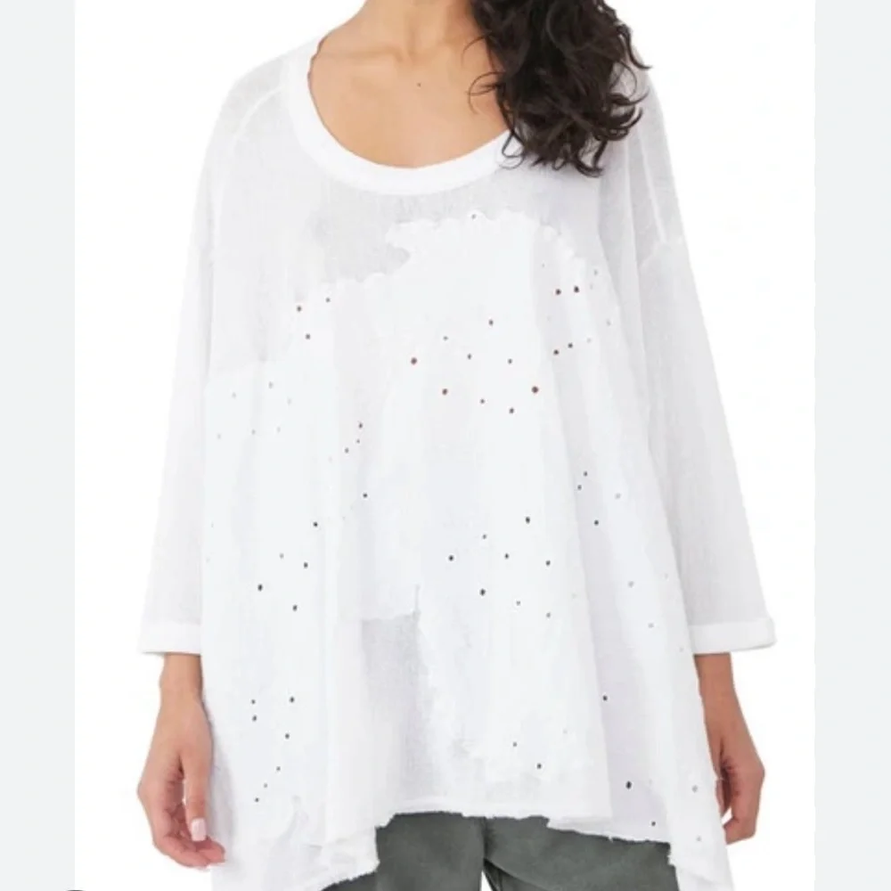 Free People Palm Tree Dreams Oversized Knit Top